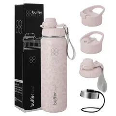 BUFFER FLASK - Termo Botella Agua Termica Acero Inox + Tapas - Salmon