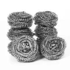 HOMESTAR - Pack de 4 Esponja Virutilla Metálica de Acero Inoxidable - XL