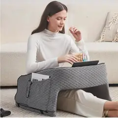 HOMER OUTDOOR - Cojín Lectura Notebook Almohada Reposa Brazos Cama Homer Gris Oscuro