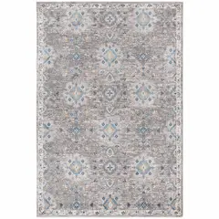 DECO2DAY - Alfombra Bergen B - 250x350 cm - Gris Azul Beige