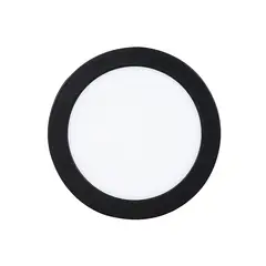 WANT - Panel Redondo Sobrepuesto Negro 18W Luz Neutra.