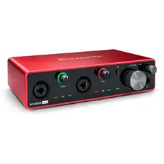 FOCUSRITE - Interfaz Scarlett 4i4 3rd Gen - Rojo