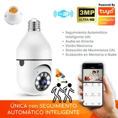 D MOTICA - Cámara Mini Domo Wifi Inteligente ULTRA HD Móvil Interior-Seguimiento Automático