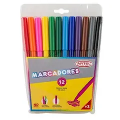 ARTEL - Scripto Marcadores Plumones 12 Colores