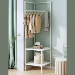 HOMESTAR - Perchero Portail Exhibidor De Ropa Clóset Abierto Organizador - Blanco