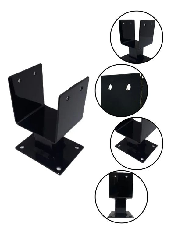 Base O Soporte Para Pilar O Poste Sobrepuesto 4x4 Pulgadas