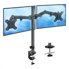 EVERSO - Brazo Soporte Para Monitor Dobl Alzador Monitor Color Negro