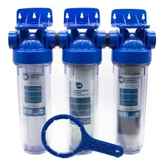 GENERICO - Kit filtro antisarro malla lavable carbon activado y polifosfato