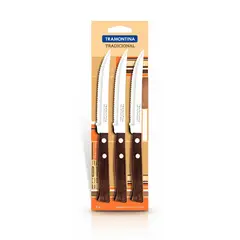 TRAMONTINA - Pack 3 cuchillos tradicional asado