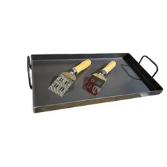 GENERICO - Plancha Churrasquera 45x25 Mas 2 Espatulas Portatil 2 mm