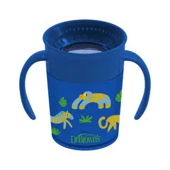 DR BROWNS - Vaso 360° Antiderrames con asas 200ml 6M+ Azul Dr Brown´s