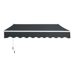 VINCENZI - Toldo Retráctil 200x150 Cm Grafito Brazo Manual Para Terraza