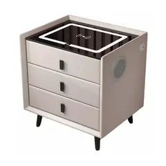 TODODESCUENTO - Velador Smart 2.0 Carga Inalámbrica Parlante Luz- Blanco