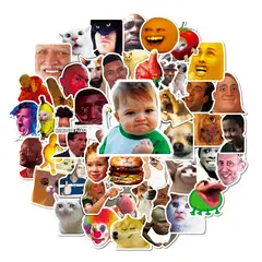 GENERICO - Pack X50 Stickers De Memes Internet Pegatinas