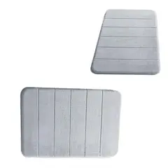 PAGANOOM - 2PCS Qlfombrillas de baño de espuma viscoelástica - Gris 5080 + 4060