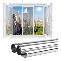 KUANGYE - Lamina Espejada Film Privacidad Vidrio Ventana 70 Cm × 10 M