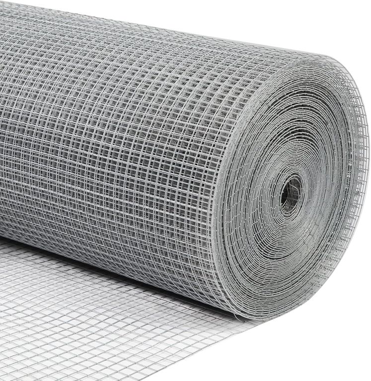 Malla Jardín Malla Alambre Galvanizada Alto 90cm Largo 6 Mt