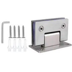 KUANGYE - Bisagra Para Vidrio Al Muro 90 Grados Acero inoxidable