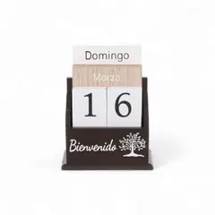 HOMEY - Pack 2 Calendario de madera Decorativo para hogar oficina