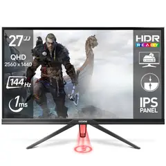 OZONE - Monitor Gamer 27" 2K IPS HDR 144Hz 1Ms Freesync G-Sync