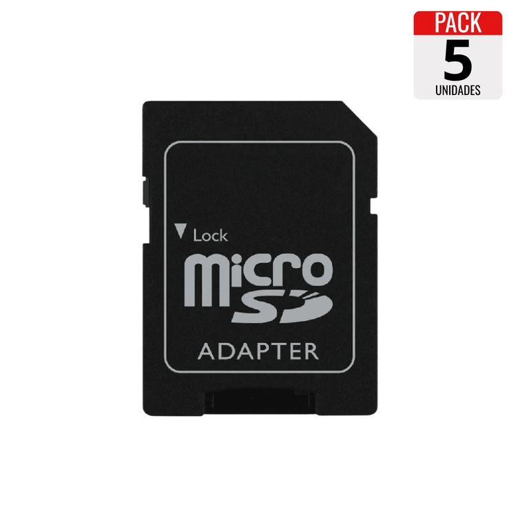Adaptador de Memoria SD para Micro SD Pack x5 Unidades