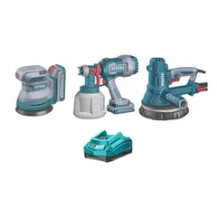 TOTAL TOOLS - Lijadora Roto Orbital+ Lijadora Yeso+ Pistola P Pintar Total