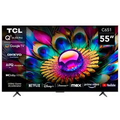 TCL - Smart TV 55" QLED 4K UHD 55C651