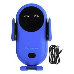 GENERICO - Soporte Cargador Inalambrico Auto Color Azul