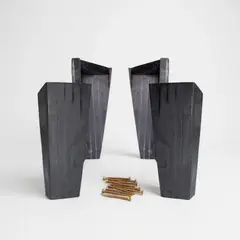 BLOCCARE - Kit 4 Patas Universales Para Cama Europea - Negro 24 cm