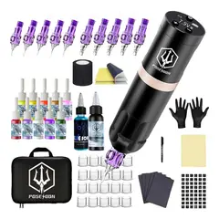 GENERICO - Kit De Tatuaje Profesional Poseidon Kit 5 Full