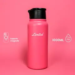 GENERICO - Botella Térmica Rose Limited Con Soporte Magnético 1000 Ml