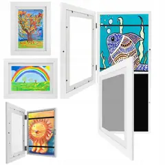 GENERICO - Marco De Arte Niños Para Dibujos Apertura Frontal 33×24cm