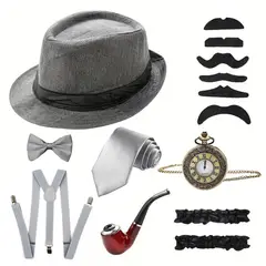 ATURE - Set 14 De Disfraz Fiesta De Traje Para Adulto Hombre