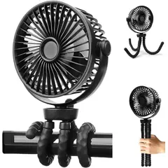 GENERICO - Ventilador Portatil con Clip Trípode Flexible de 360°