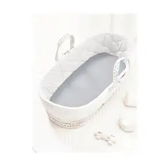 GENERICO - Set 2 sábanas bajeras jersey algodón para Moisés CELESTE