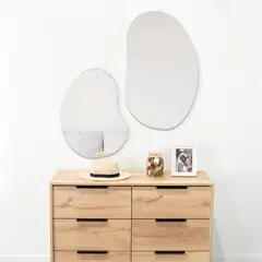 TUHOME - Set X2 Espejos Leo Irregulares 80x53 Cm