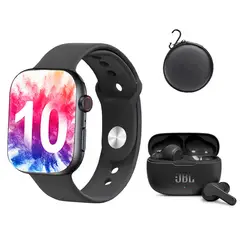 JBL - Auriculares Tws Wave 200 Tws y reloj inteligente S10 Pro Negro