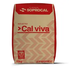 SOPROCAL - SOLO REGION METROPOLITANA - Cal Viva Molida en saco de 25 kgs