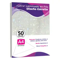 CURSOR - Laminado En Frio Diseño Stella A4 Pack 50