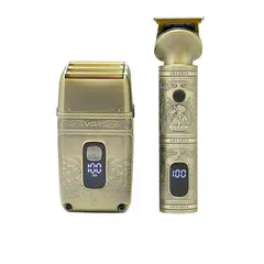 VGR VOYAGER - Combo VGR Máquina Patillera y Afeitadora Inalámbrica V-649
