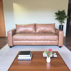 DISEÑOS VALESTRINI - SOFA CAMA MULTIFUNCIONAL ECOCUERO BITONO