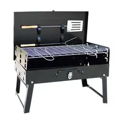 GENERICO - Parrilla asador de carbón plegable mini portátil para aire libre
