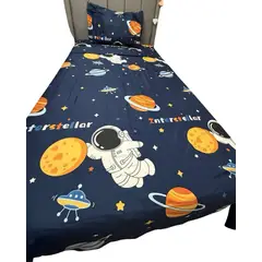 GENERICO - Set de Sábanas niña niño infantil 1 plaza Astronauta