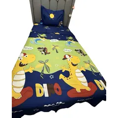 GENERICO - Set de Sábanas niña niño infantil 1 plaza Dino