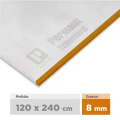 PIZARRENO - Plancha lisa permanit estructural 8mm x120ml x240ml