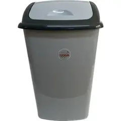SOGA - Basurero plástico tapa vaivén 30 lt gris