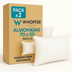 GENERICO - Pack 2 Almohadas Americanas 70x50 Antialérgicas Whoffer Blanco