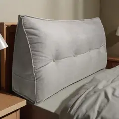 DISEÑOS VALESTRINI - ALMOHADA RESPALDO DOS PLAZAS FELPA BEIGE