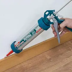 TOTAL TOOLS - Pistola Calafatera Aluminio Para Pate Silicona 12 PuLG