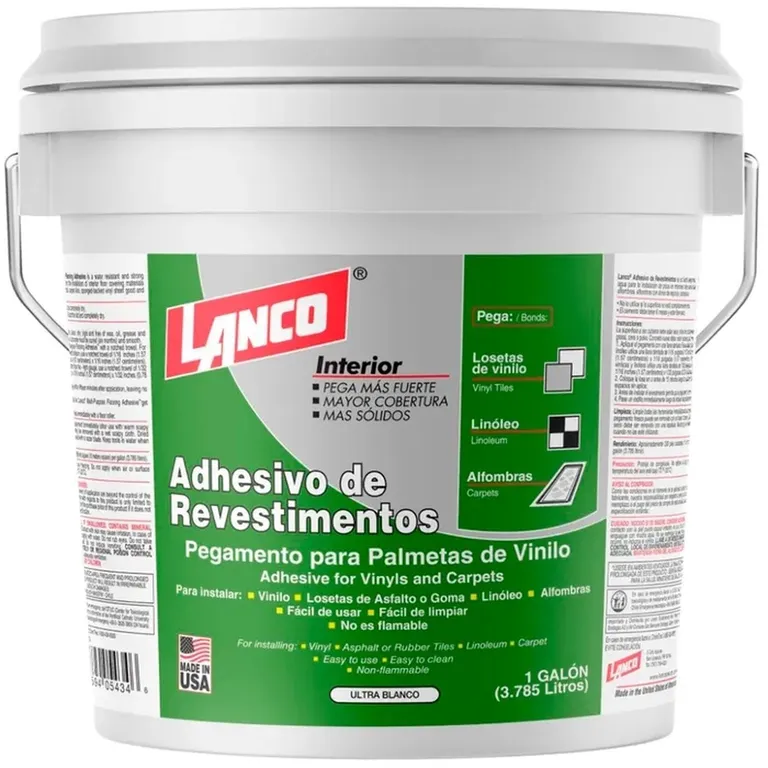Adhesivo Alfombras y Vinilicos Galon 38lt